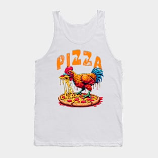 Chicken Pepperoni Pizza Dino Style Tank Top